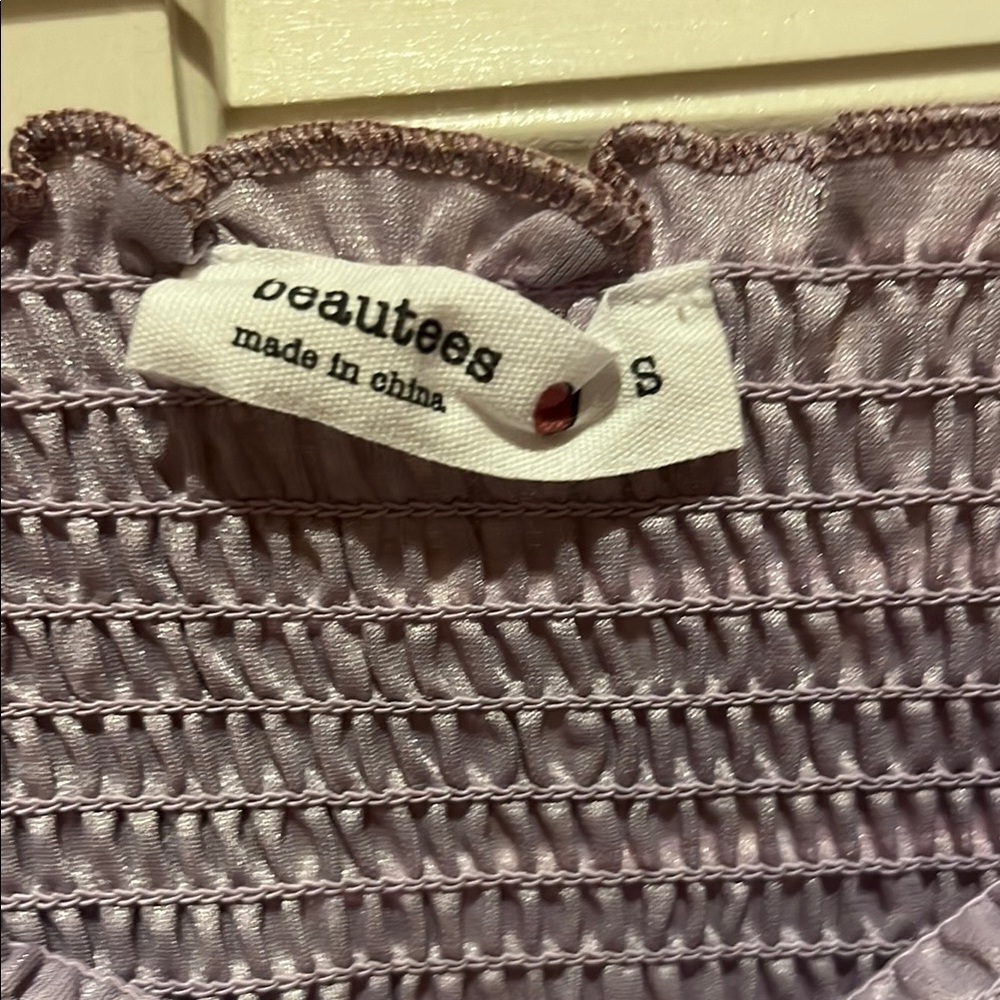 Purple Off-Shoulder Blouse - Picture 2 of 5